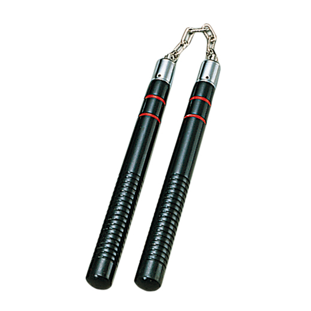 Deluxe Wooden Black Oak 2 Stripes Nunchucks B.B - SF53 - PRE OR - Click Image to Close