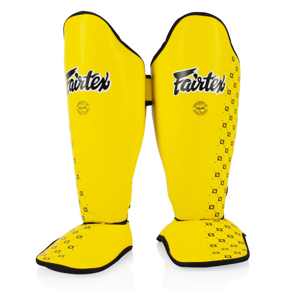 Fairtex SP5 Muay Thai Shin Pads - Yellow - Click Image to Close