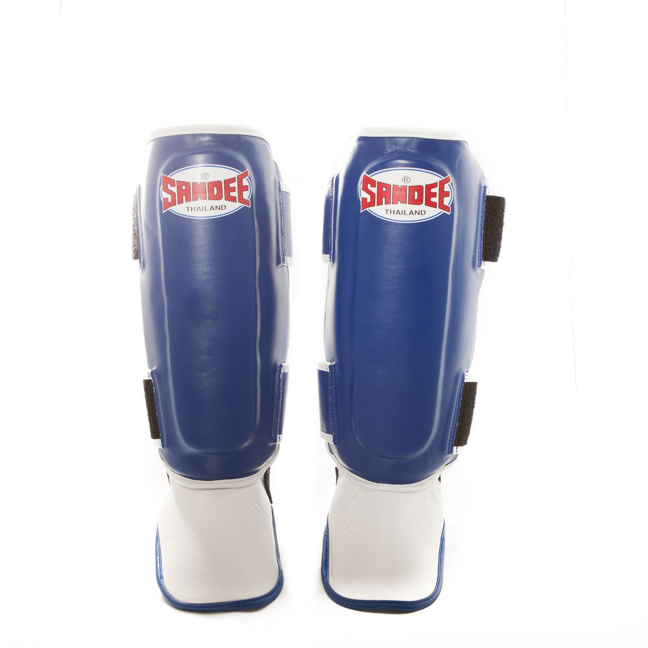 Sandee Authentic Muay Thai Shin Guards - Blue - Click Image to Close