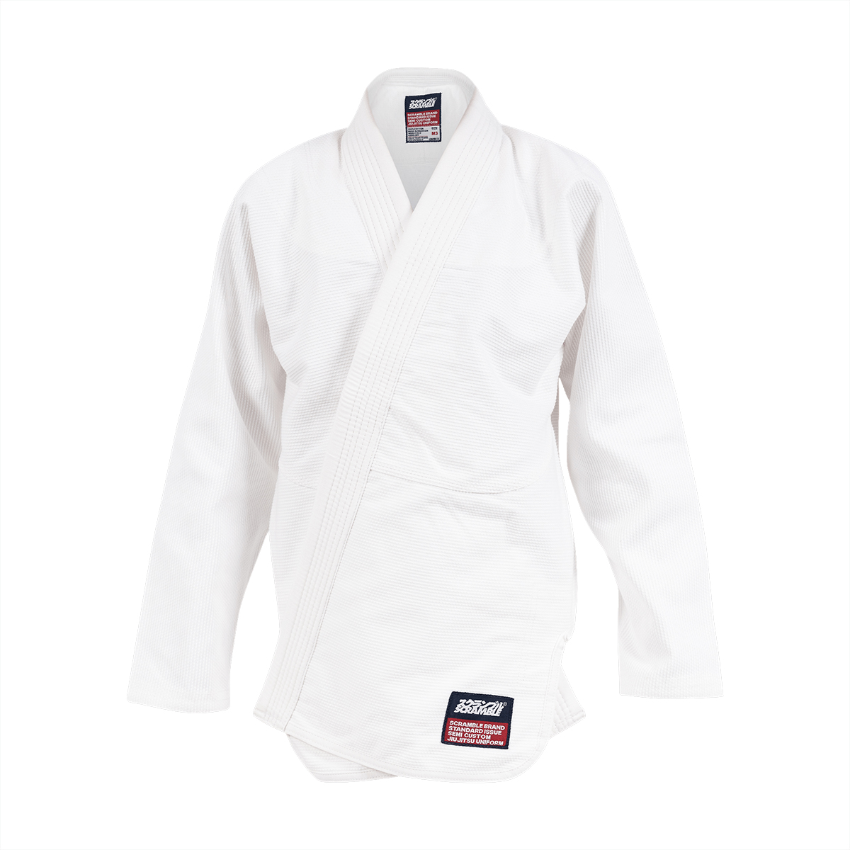 Scramble Kids Standard Issue Jiu Jitsu Gi - White - Click Image to Close