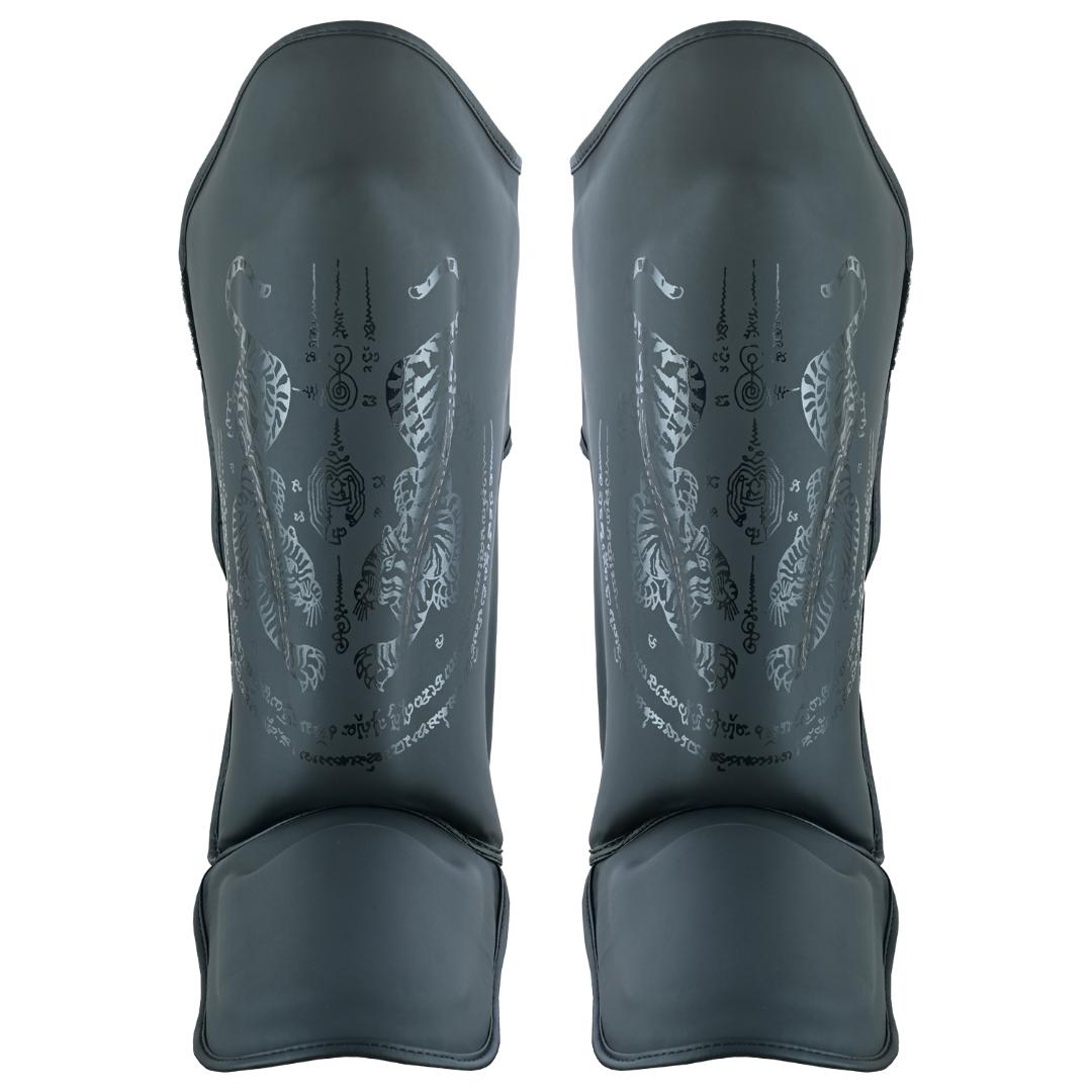 Pro MMA Stand Up Muay Thai Twin Tiger Shin Instep Guards - Click Image to Close