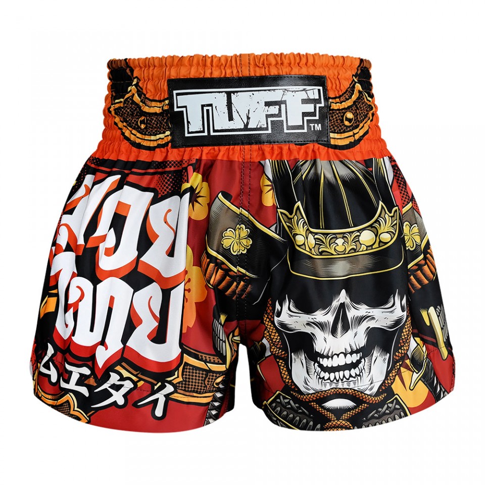 TUFF Samurai Skull Muay Thai Shorts - Click Image to Close