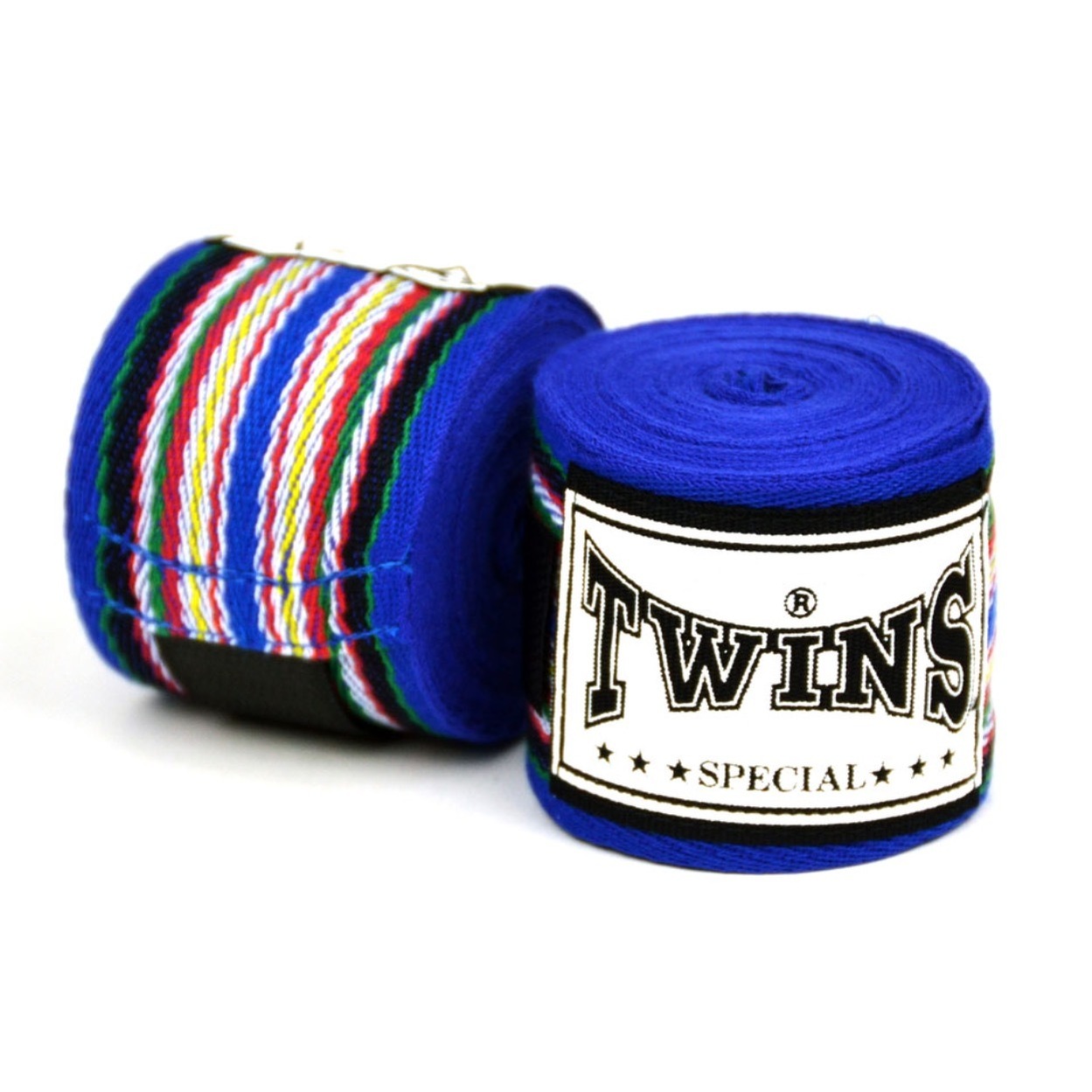 Twins Blue Traditional Cotton Hand Wraps - 5M - Click Image to Close