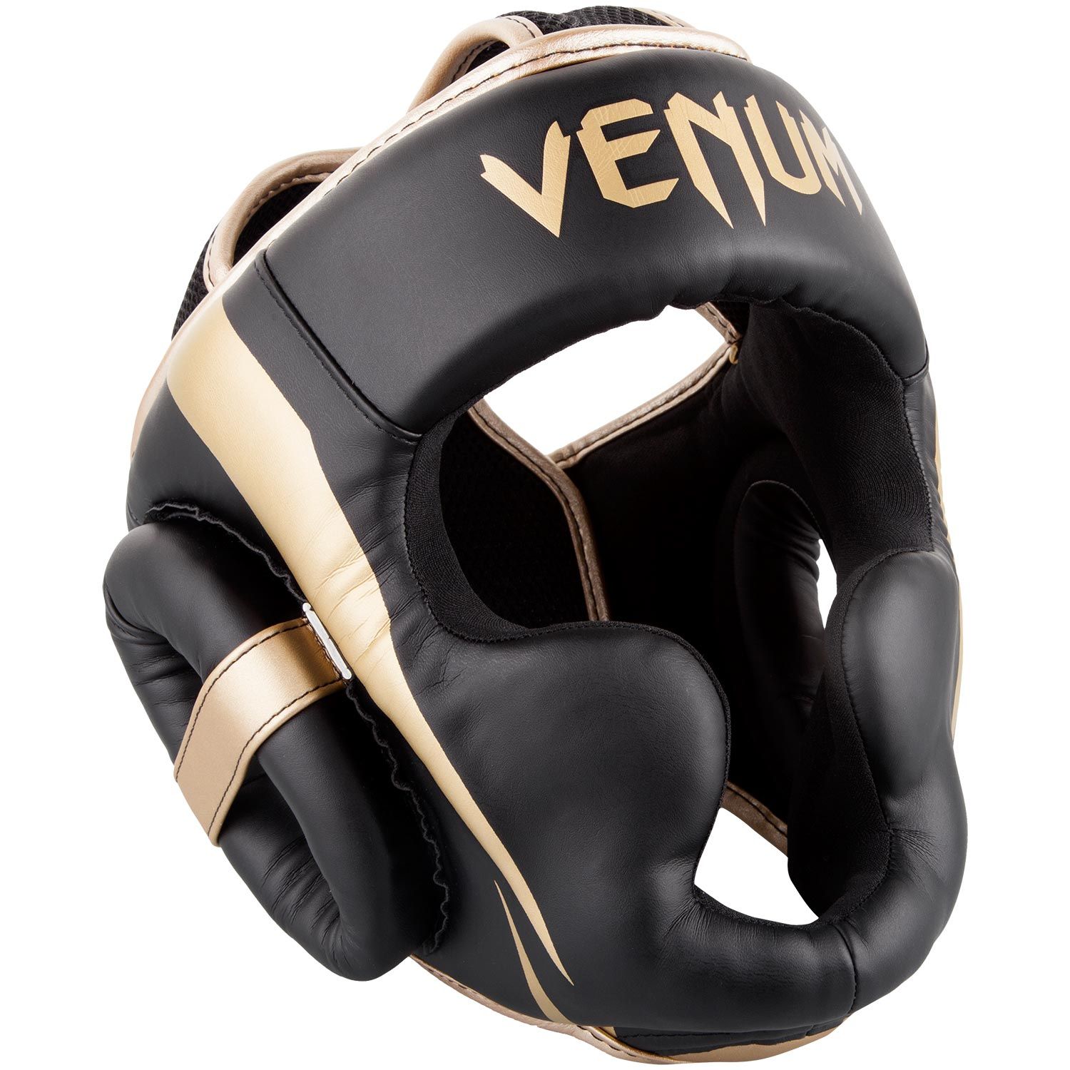 Venum Boxing MMA Elite Head Guard - Black/Gold - Click Image to Close