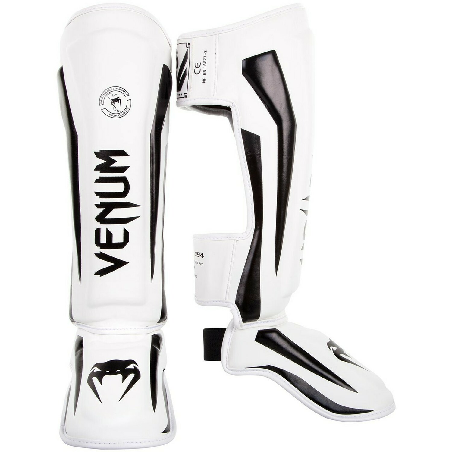 Venum MMA Muay Thai Elite Shin Guards - White/Black - Click Image to Close