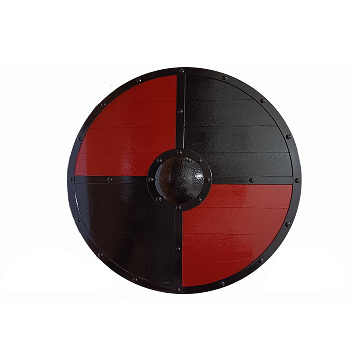 ABS Full Contact Viking Battle Weapons Shield - Black/Red - PRE - Click Image to Close