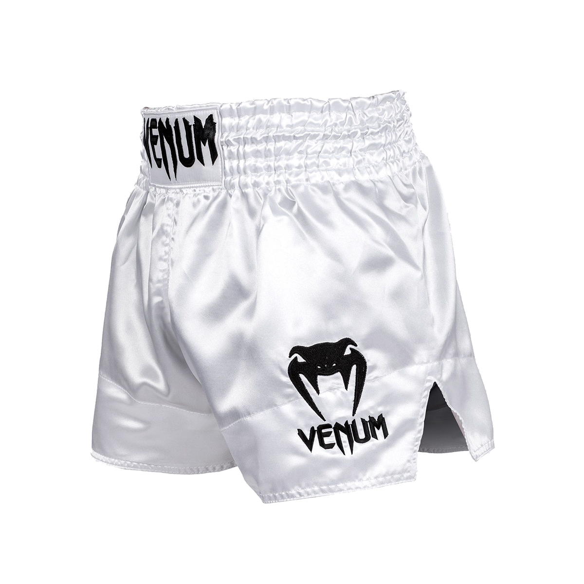 Venum Classic Muay Thai Shorts - White - Click Image to Close