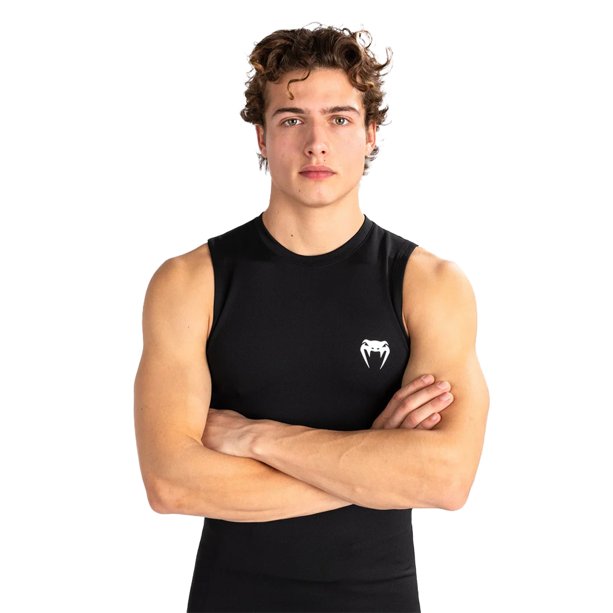 Venum Contender MMA Sleeveless Rashguard - Black - Click Image to Close