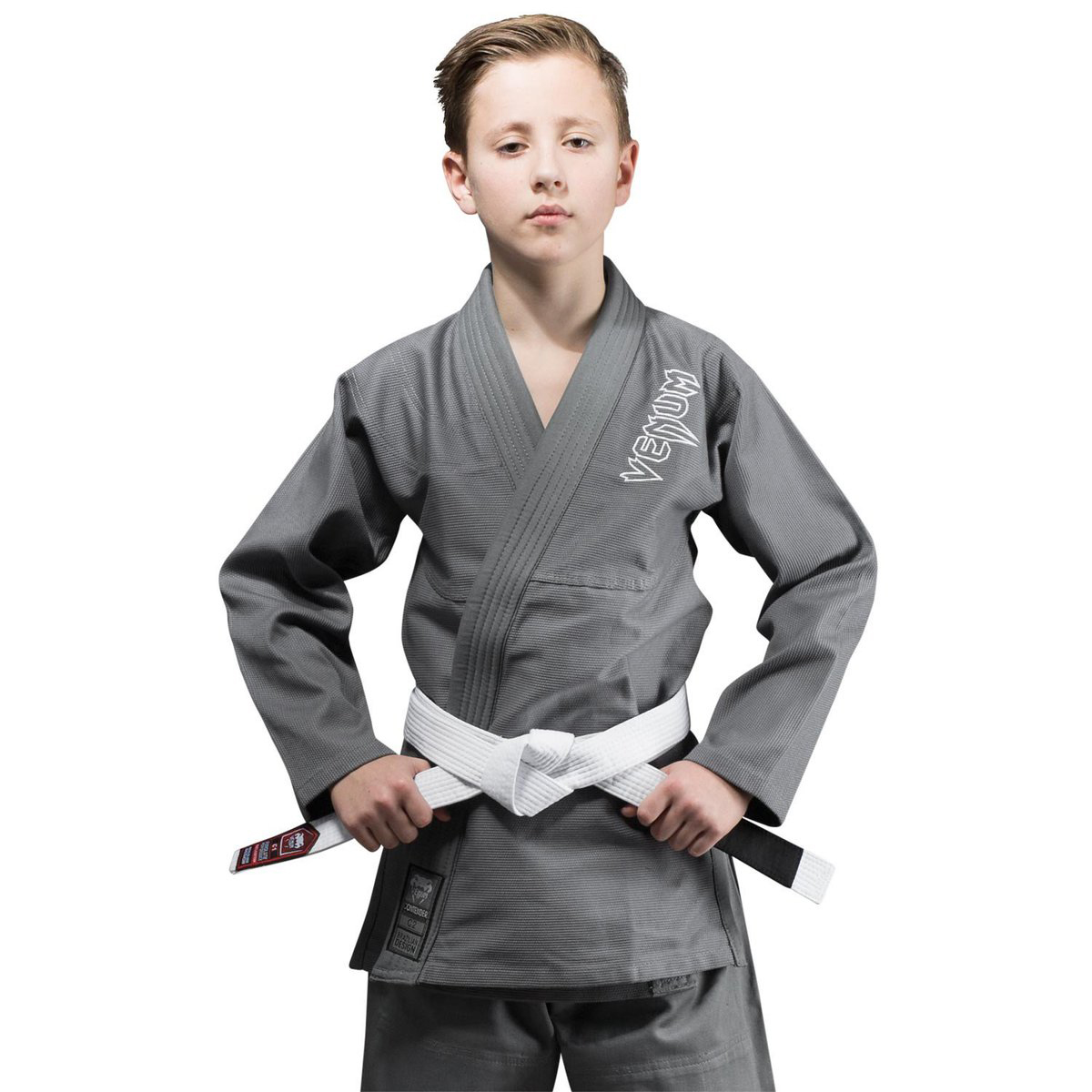 Venum Kids Contender Jiu Jitsu Gi - Grey - Click Image to Close