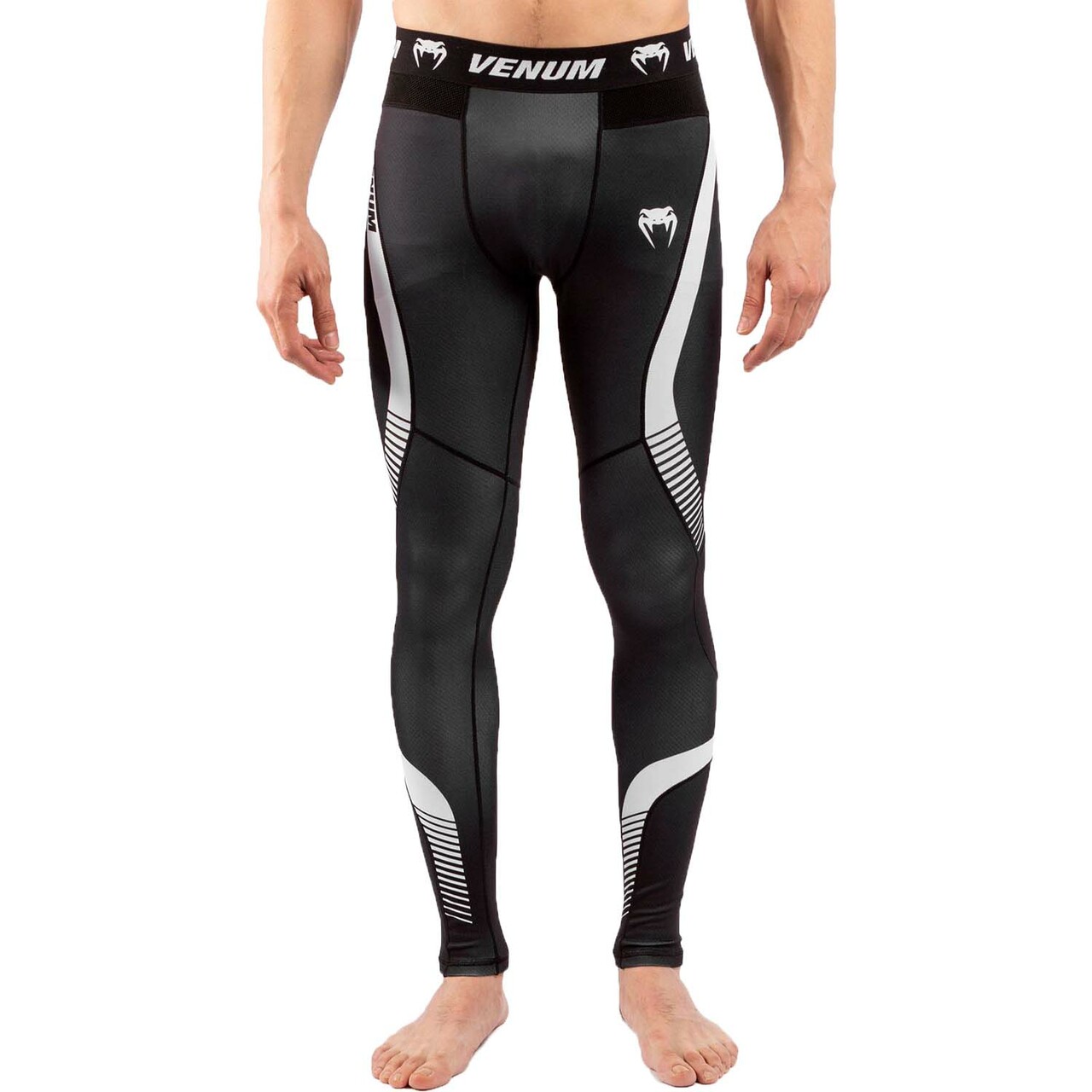 Venum No Gi Grappling Black/White Compression Spats - Click Image to Close