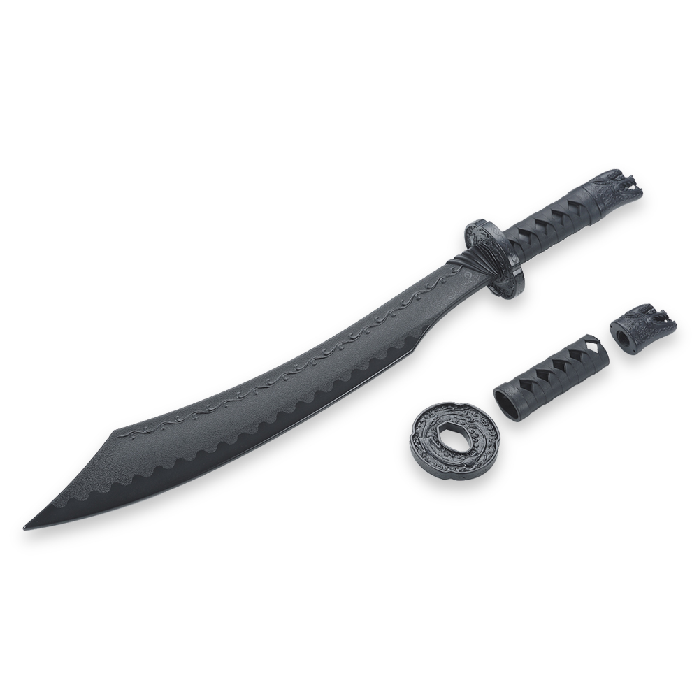 Black Polypropylene Curved Sword - W214 - Click Image to Close