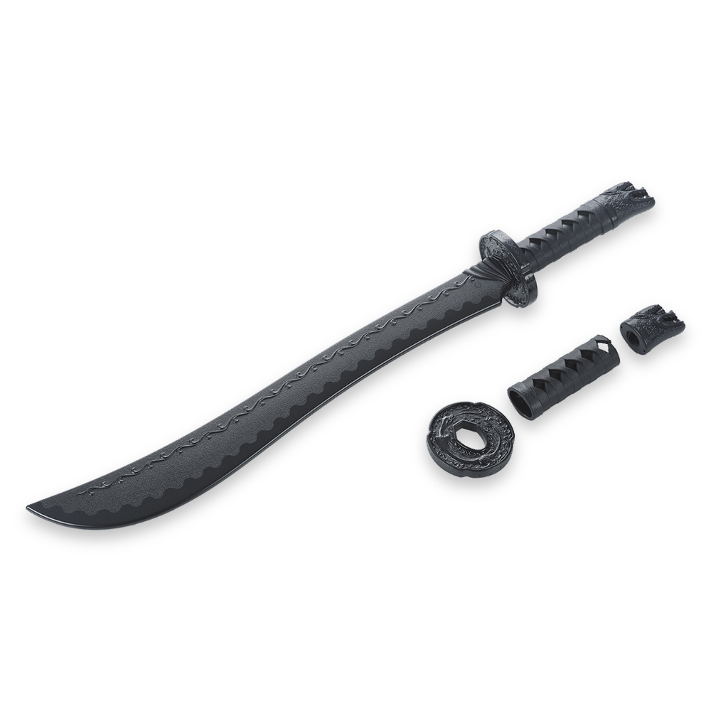 Black Polypropylene Curved Sword - W216 - Click Image to Close