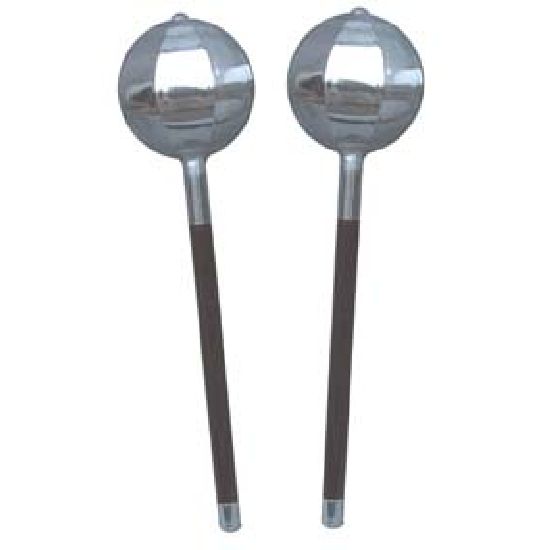 Wushu Silver Melon Hammers - PAIR - Click Image to Close