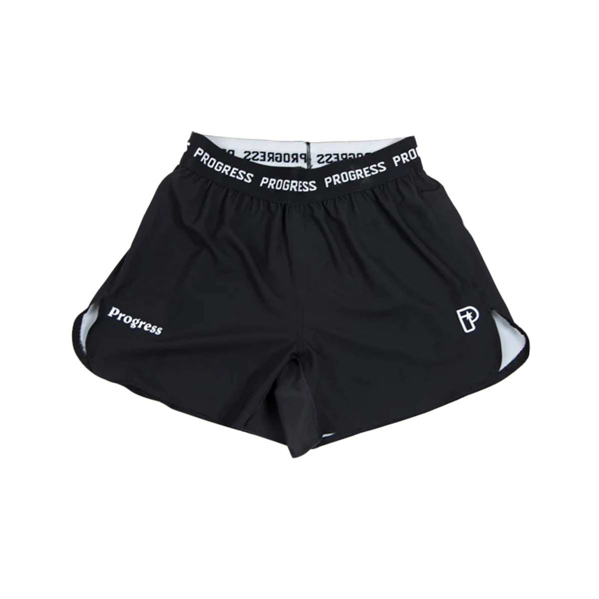 Progress Jiu Jitsu Hybrid No Gi Academy Board Shorts - All Black - Click Image to Close