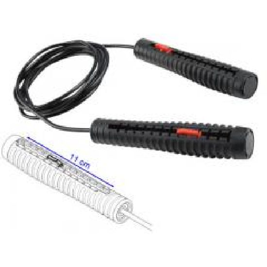 Deluxe Black PVC Adjustable Skipping Rope - Click Image to Close