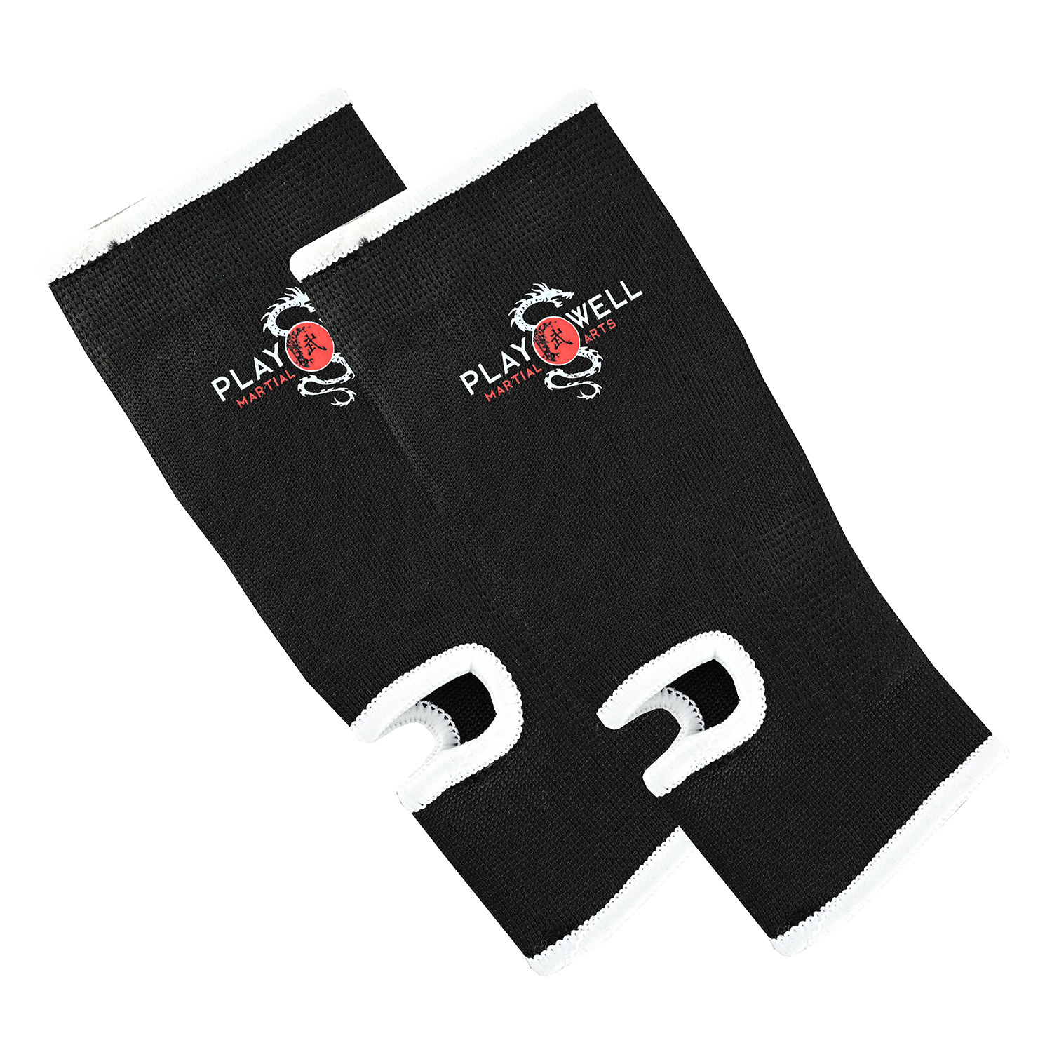 Playwell Muay Thai Childrens Elasticated Ankle Support - Black