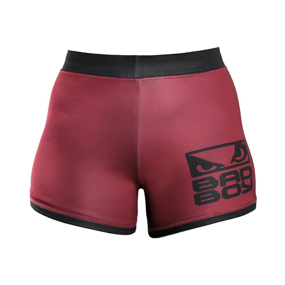 Bad Boy MMA Classic Vale Tudo Shorts - Burgundy - Click Image to Close