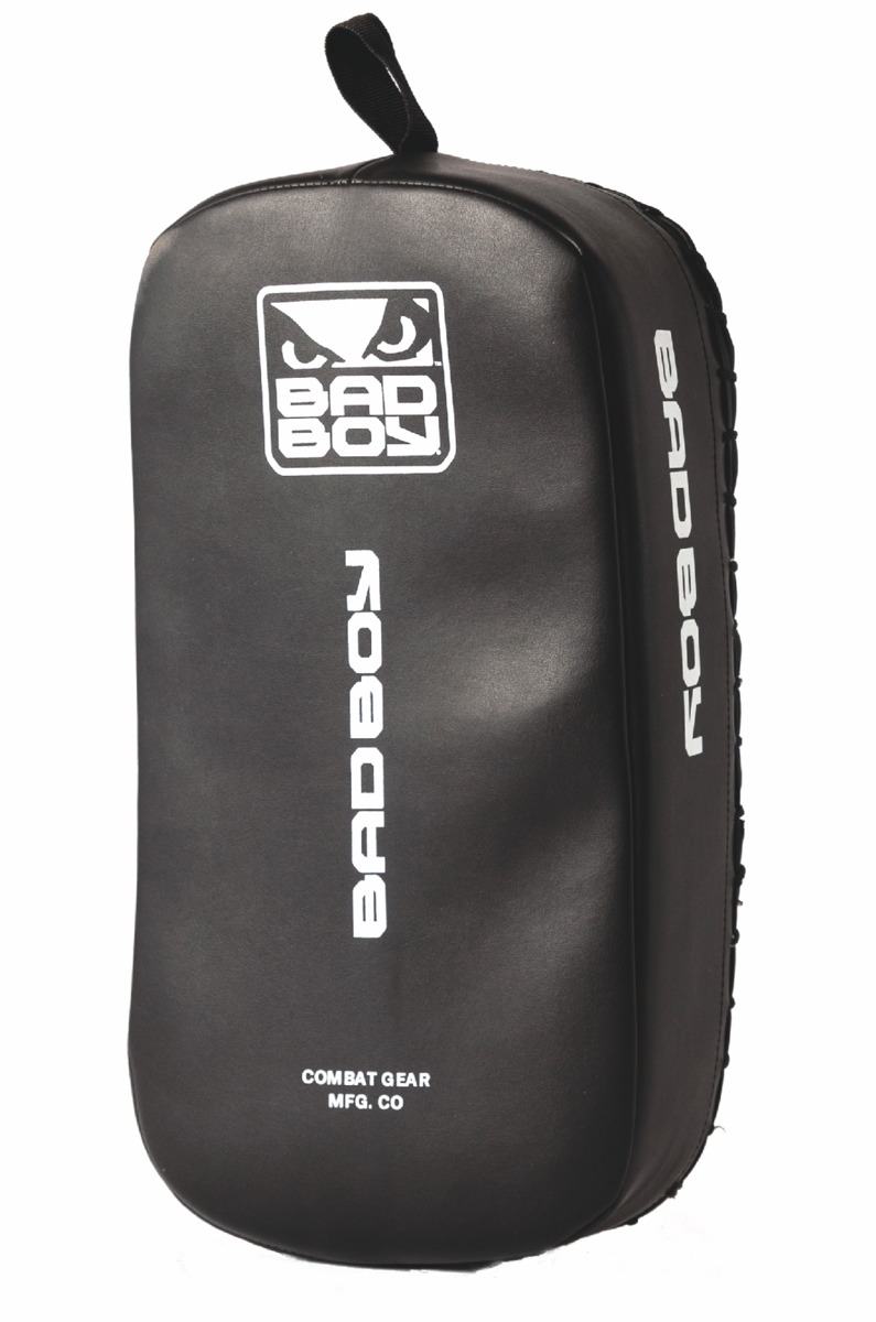 Bad Boy Premium Muay Thai Kick Pad - Black/White ( Singles ) - Click Image to Close