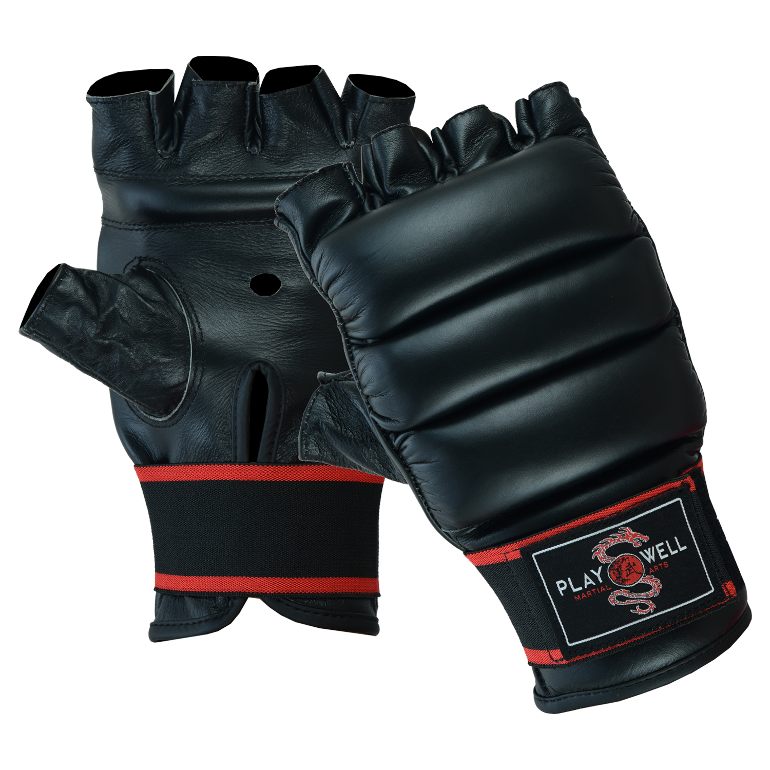 Deluxe Leather "Ultimate" Fingerless Bag Gloves - Click Image to Close