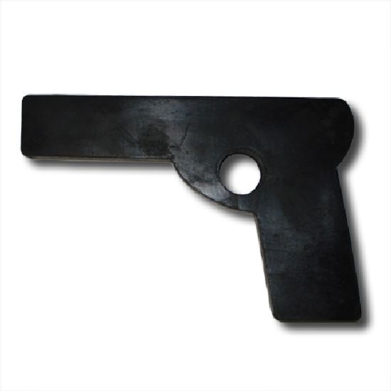 Standard Rubber Hand Gun : Black - Click Image to Close
