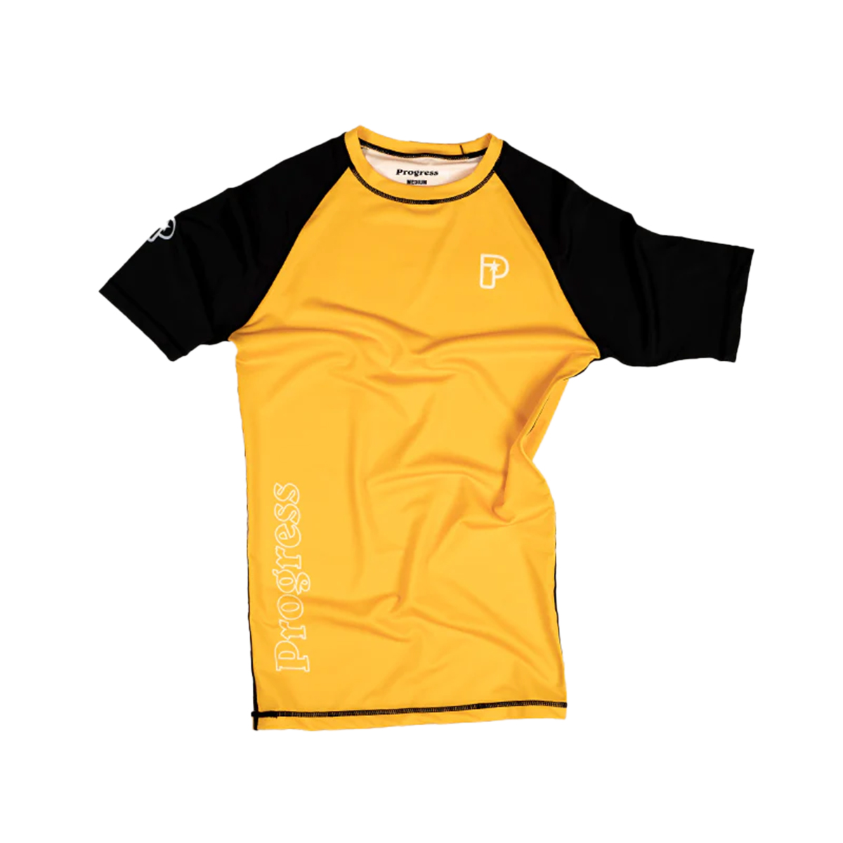 Progress Jiu Jitsu Profile Hybrid No Gi Rash Guard - Yellow - Click Image to Close