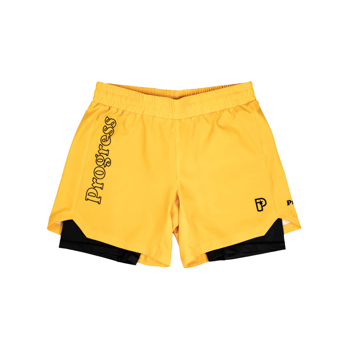 Progress Jiu Jitsu Profile Hybrid No Gi Shorts - Yellow/Black - Click Image to Close