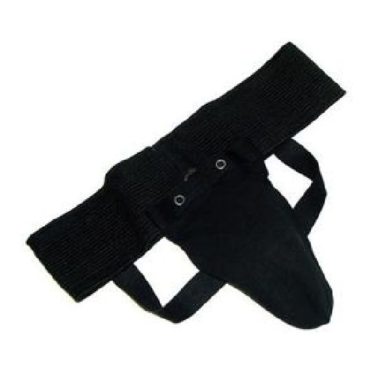 Elasticated Groin Guard - Black - Click Image to Close