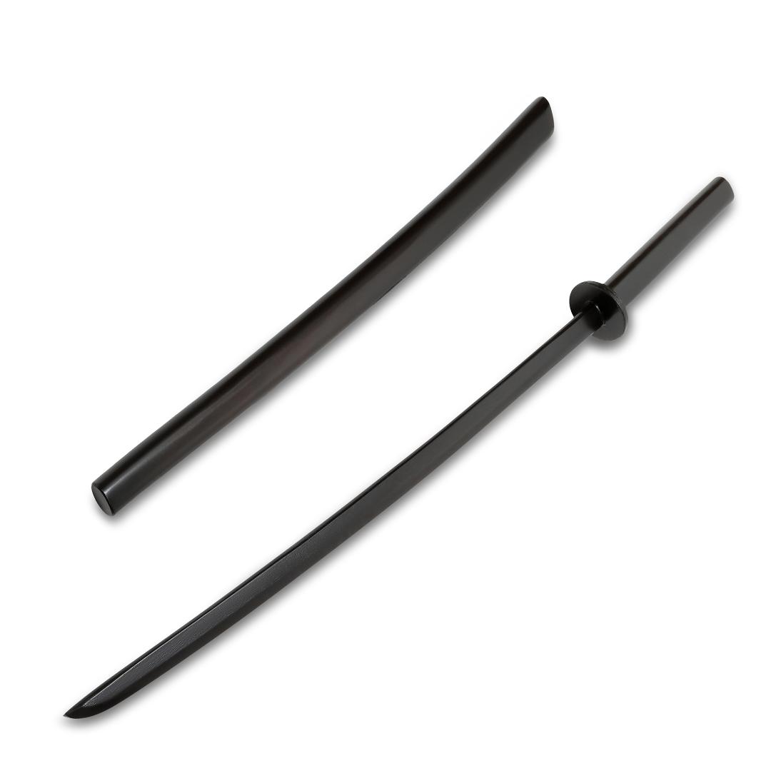 Wooden Bokken With Scabbard - Black Oak - Click Image to Close