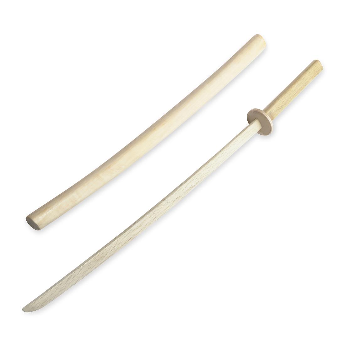 Aikido Wooden Bokken With Scabbard - White Oak - Click Image to Close