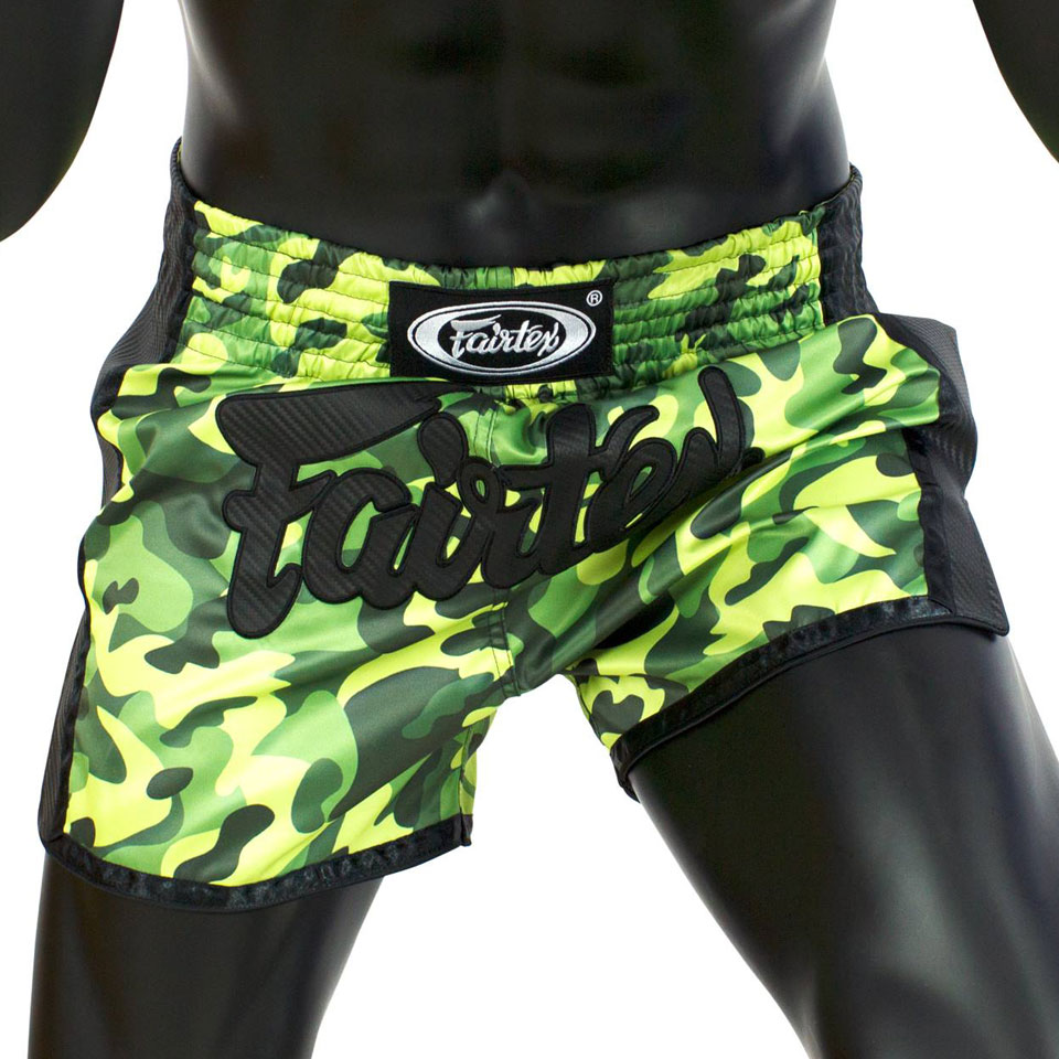 Fairtex BS1710 Adults Slim Cut Camo Muay Thai Shorts - Click Image to Close