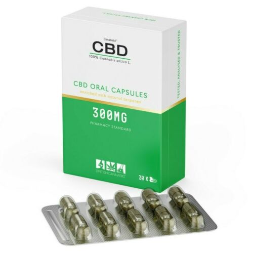 British Cannabis - 100% Pure Cannabis CBD Capsules - 300mg - Click Image to Close