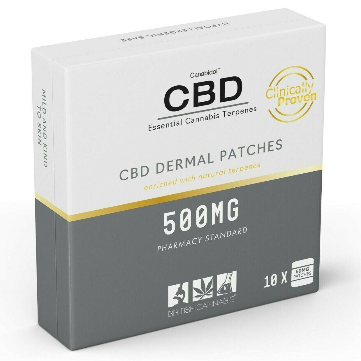 British Cannabis - 100% Pure Cannabis CBD Dermal Patches 500mg - Click Image to Close
