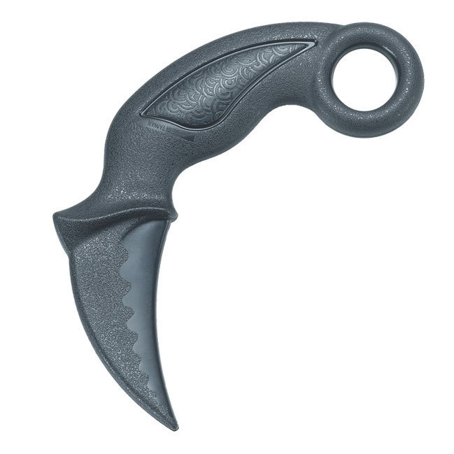 Black Polypropylene Combat "Karambit" Training Knife - Click Image to Close