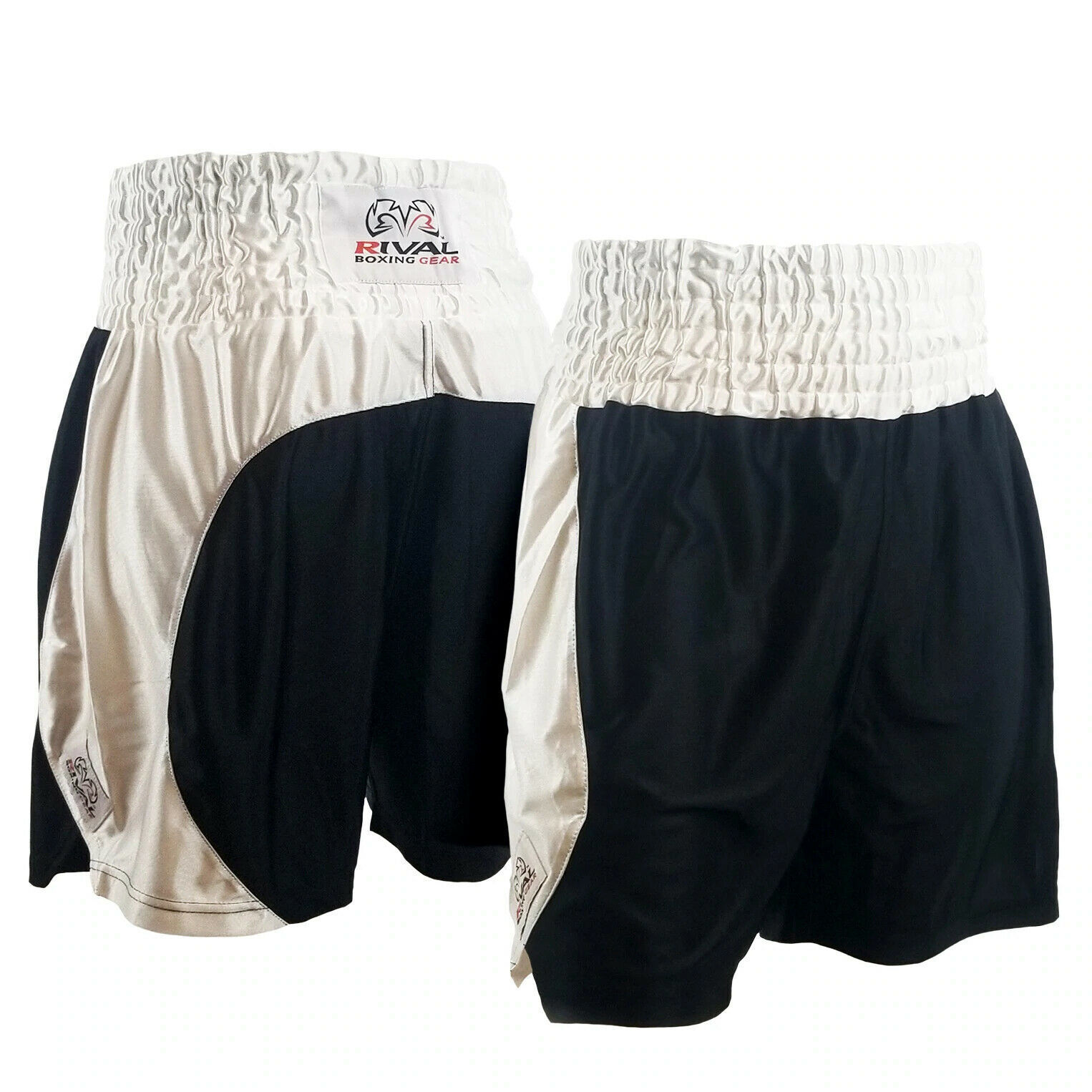 Rival Dazzle Guerrero Boxing Fight Shorts - Black/White - Click Image to Close