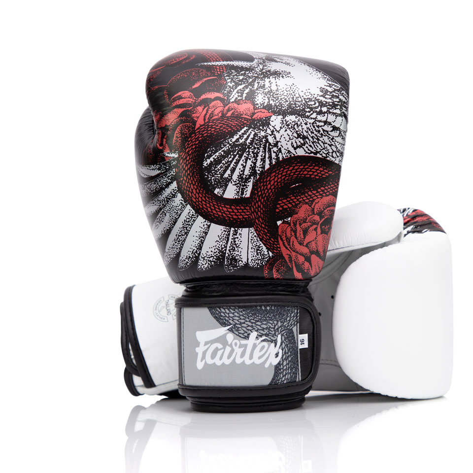 Fairtex BGV24 Beauty of Survival Leather Boxing Gloves - Click Image to Close