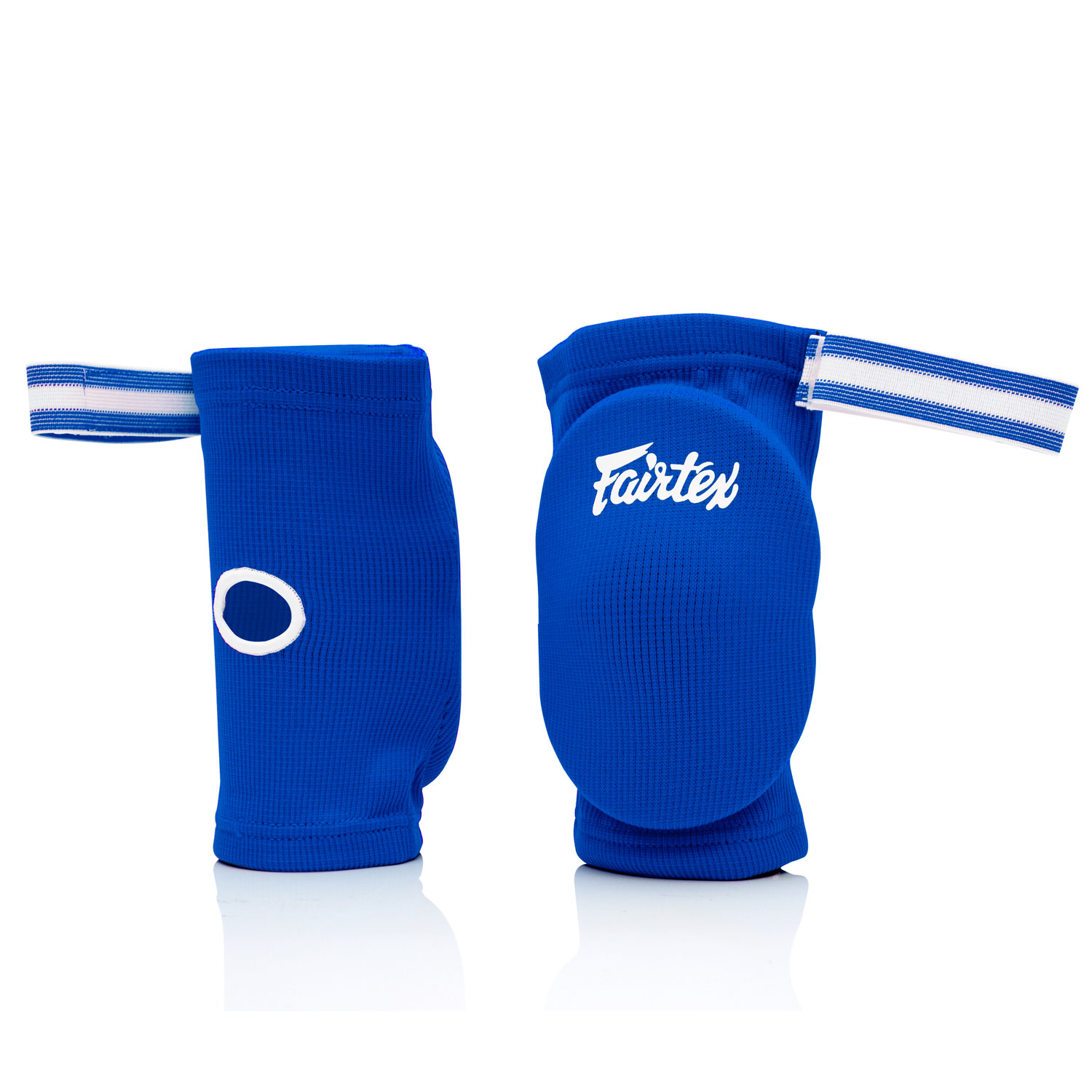 Fairtex Competition Muay Thai Elbow Pads - Blue - Click Image to Close