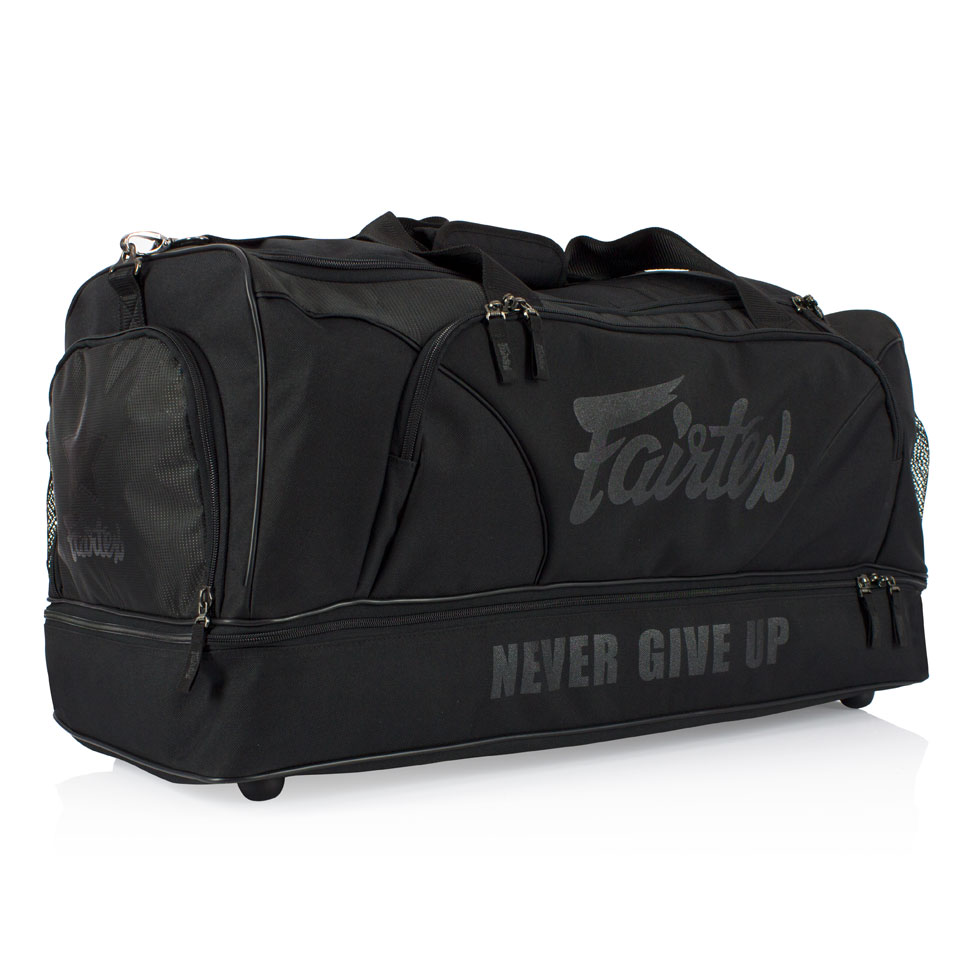 Fairtex Black Heavy Duty Large Gym Bag - Click Image to Close