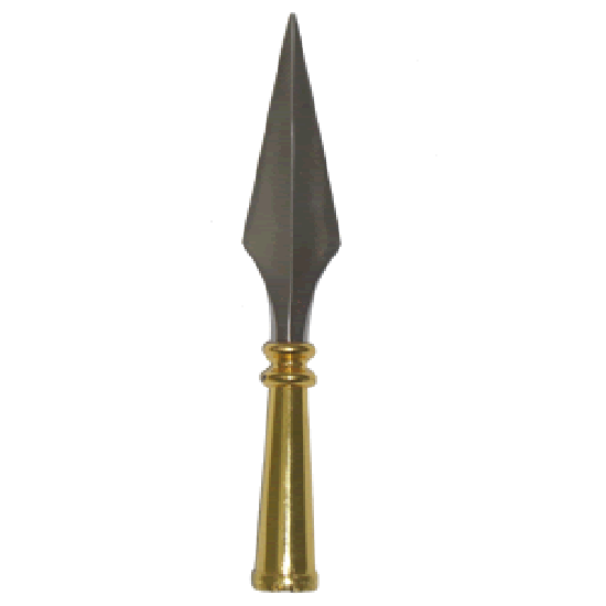 Deluxe Wushu Brass Iron Spear Head: No 2 - Click Image to Close