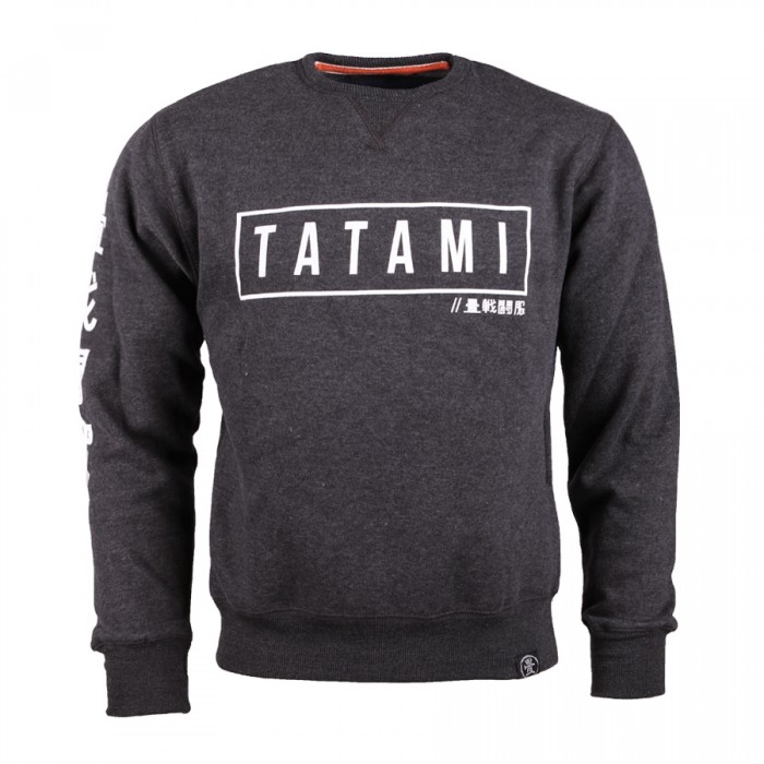 Tatami Mens Charcoal Grey Kanji SweatShirt - Click Image to Close