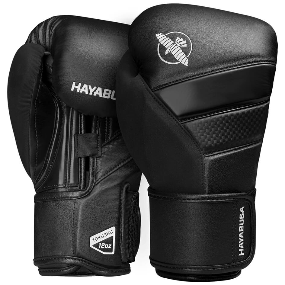 Hayabusa T3 Boxing Gloves - All Black - Click Image to Close