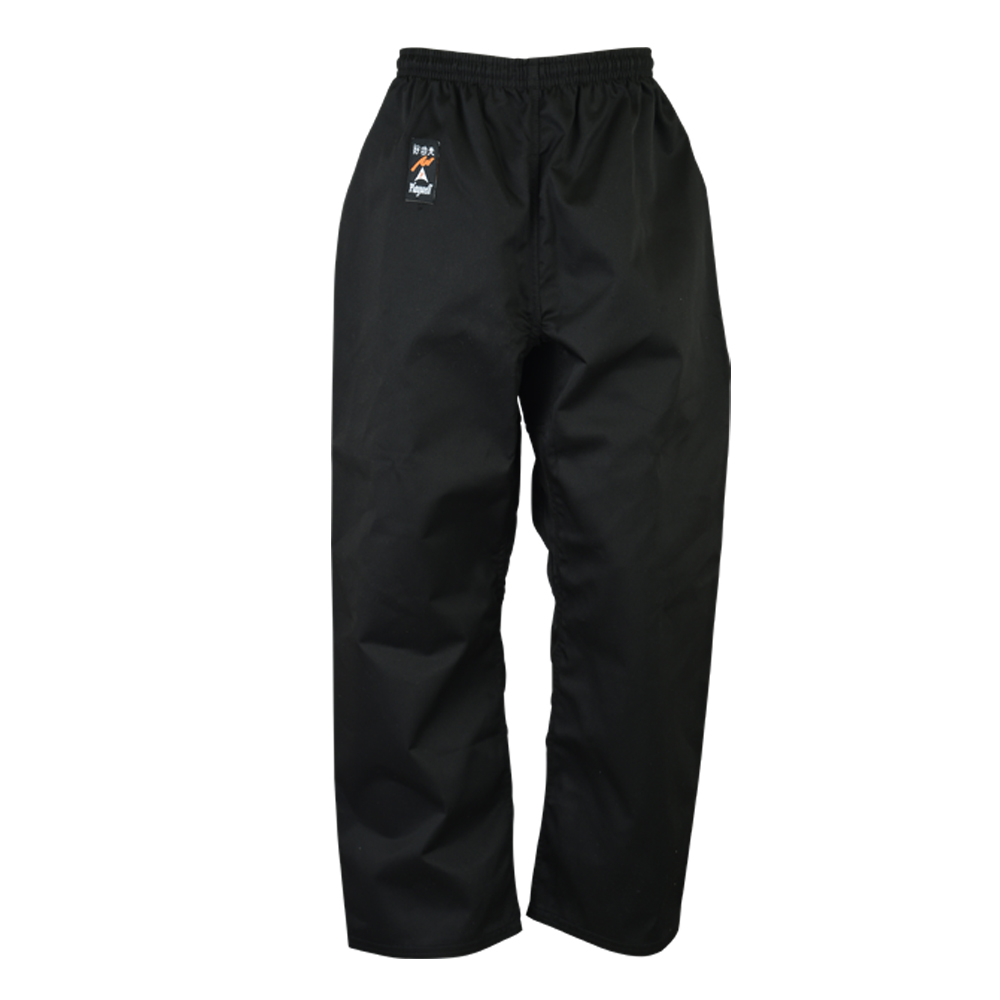 Karate Trousers Childrens Black Polycotton - 9oz - Click Image to Close