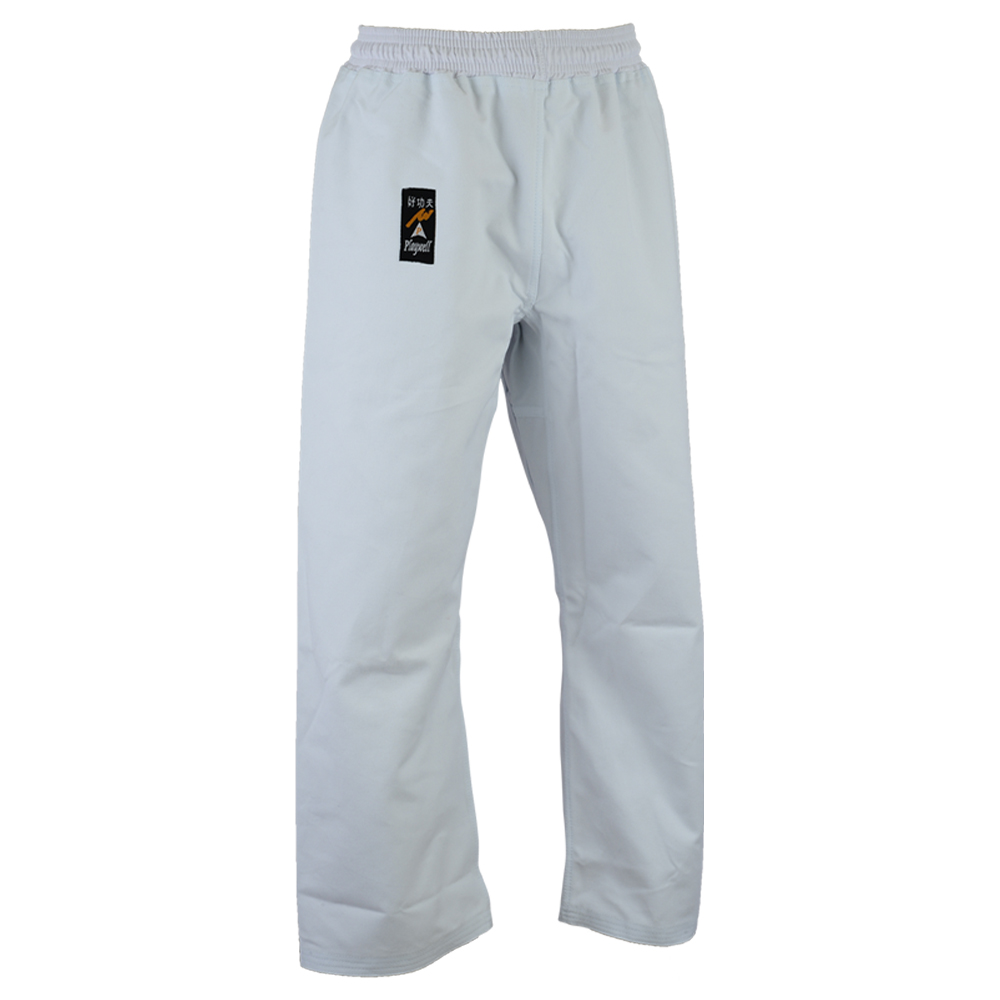 Karate Heavy Weight Canvas Trousers White - Elasticated Waist - Click Image to Close