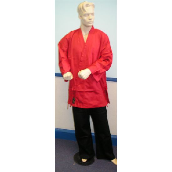 Karate Uniform : Red Jacket with Black Trousers: Children's - Click Image to Close