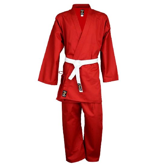 Karate Uniform : Red Children's P/C - Click Image to Close
