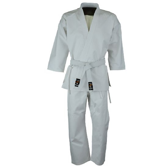 Kids Karate Cotton Suit - White 8.5oz - Click Image to Close