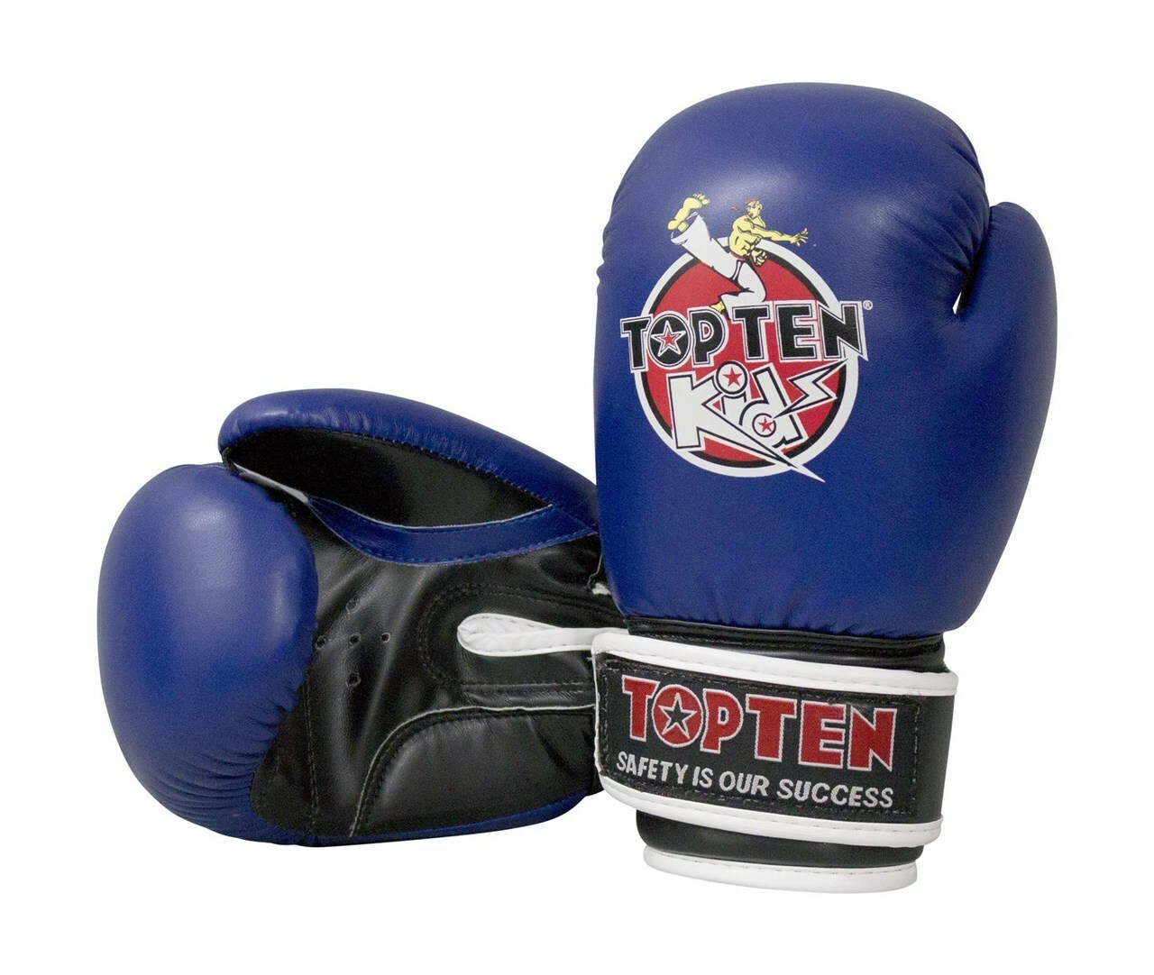 Top Ten Kids Boxing Gloves Blue - 8oz - Click Image to Close