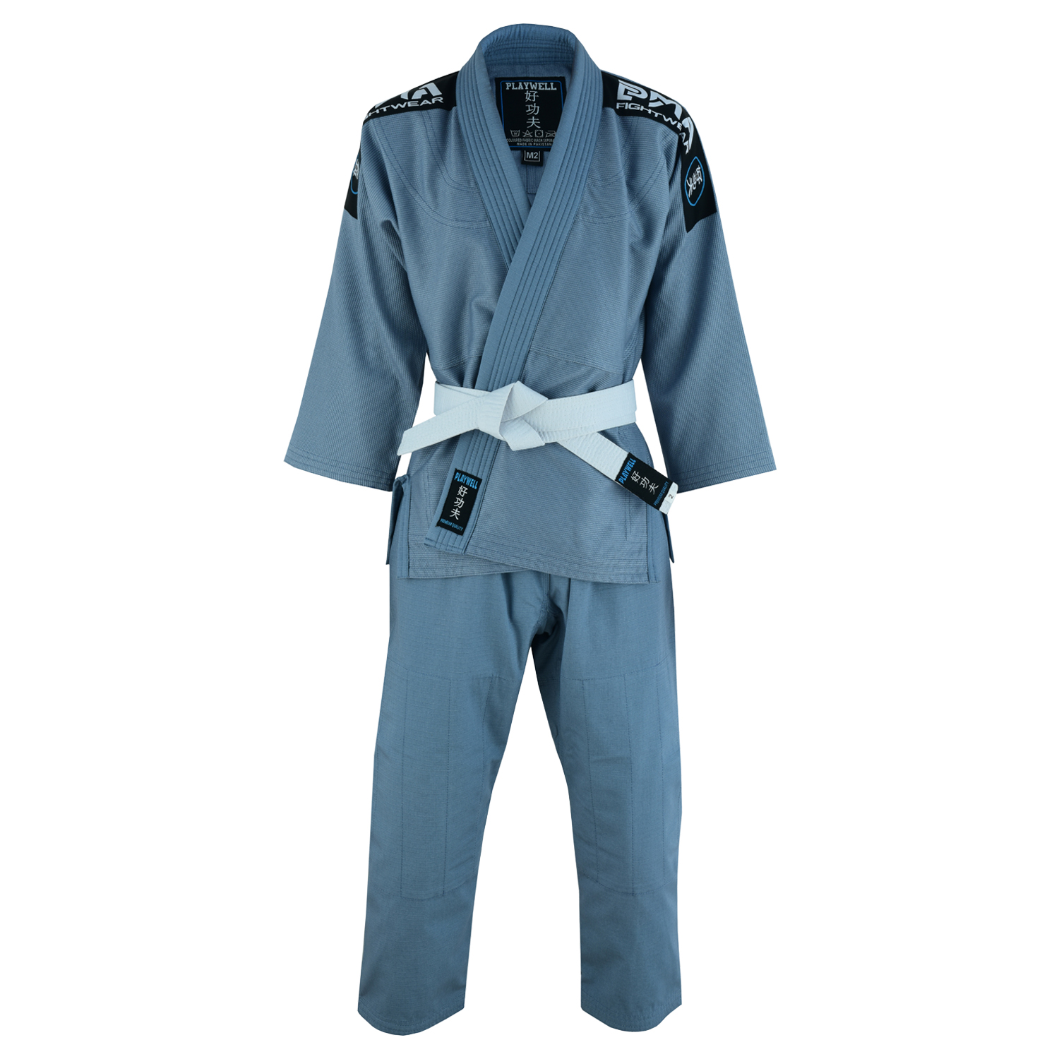 PMA Kids Elite Pearl Weave Jiu Jitsu Gi - Grey - Click Image to Close