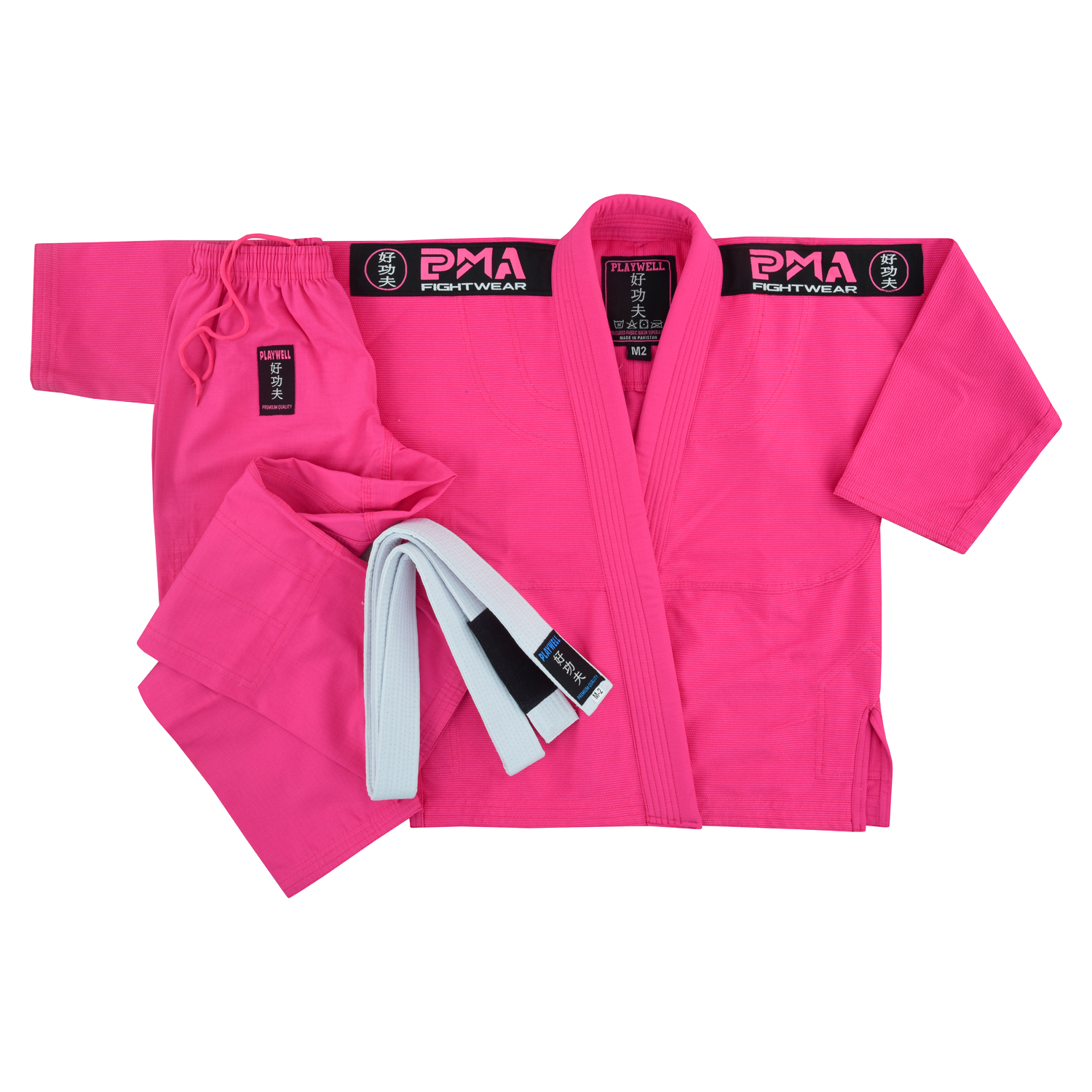 PMA Kids Elite Pearl Weave Jiu Jitsu Gi - Pink - Click Image to Close