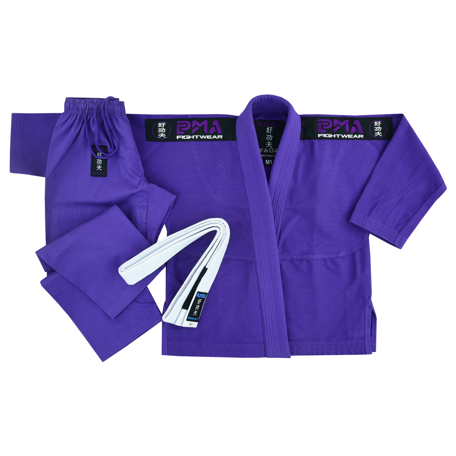 PMA Kids Elite Pearl Weave Jiu Jitsu Gi - Purple - Click Image to Close