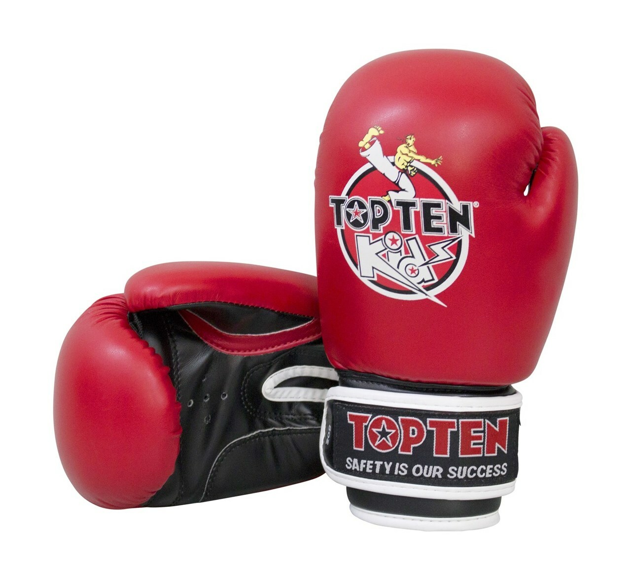 Top Ten Kids Boxing Gloves Red - 8oz - Click Image to Close